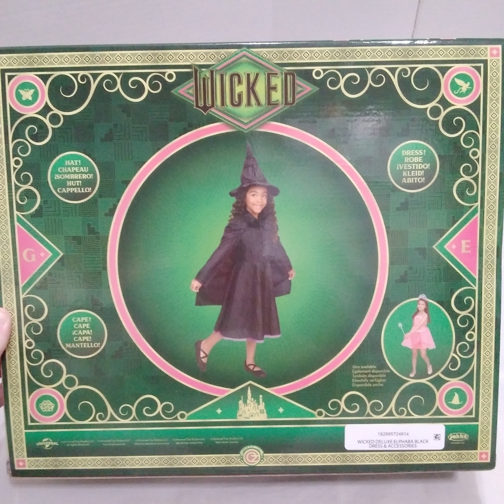 NEW Wicked Elphaba Dress Up Costume 4-6x - Picture 4 of 5